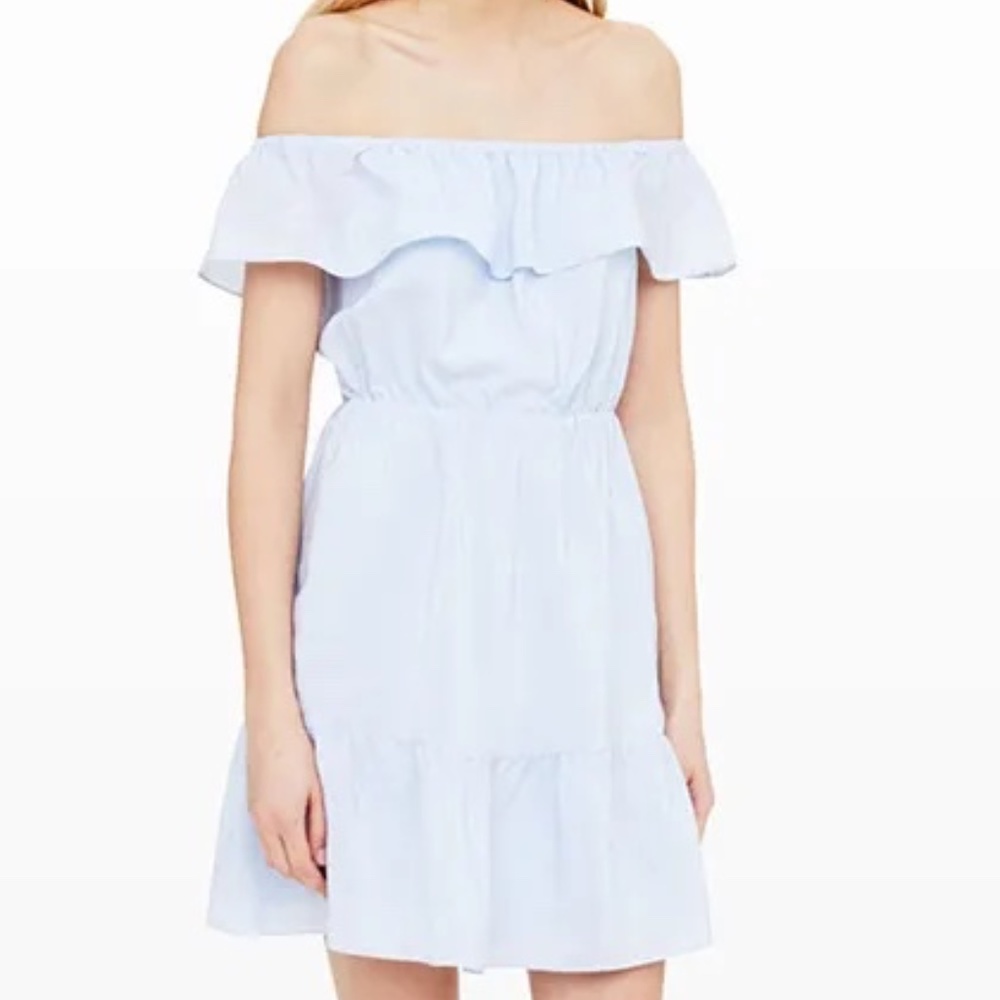 Club Monaco Sky Blue Silk Mini Dress